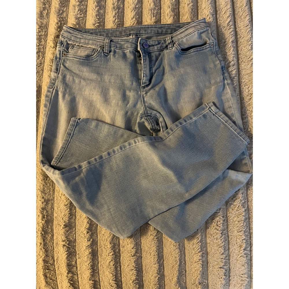 Michael Kors Womens Light Wash Stretch Straight Leg Denim Jeans Size 8